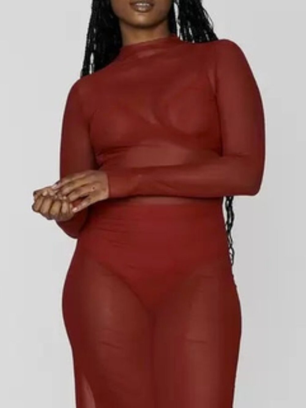 Cuup Red Mesh Dress